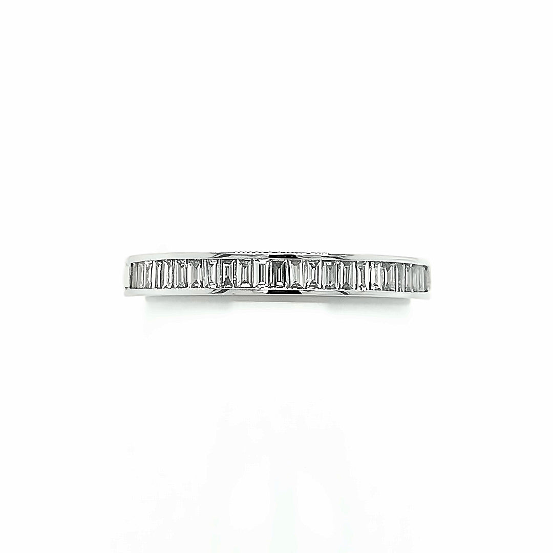 Platinum Half Baguette Diamond Ring