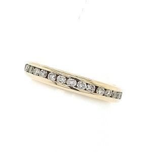 18ct Yellow Gold Full Channel Set Ring