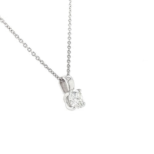 18ct White Gold Brilliant-cut Diamond Pendant & Chain