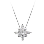 18ct White Gold Diamond Star Pendant & Chain - Andrew Scott