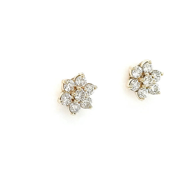 Roberto Coin White Gold Diamond Petite Venetian Flower Earrings Xs -  7772985AWERX