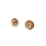 18ct Yellow Gold Diamond-set Swirl Earrings