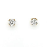 18ct Yellow Gold Lotus Claw Stud Earrings
