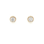 18ct Yellow Gold Diamond Two Claw Rosabella Stud Earrings