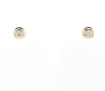 9ct Yellow Gold Diamond Earrings