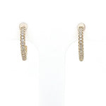 18ct Yellow Gold Diamond Hoop Earrings