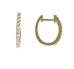 18ct Yellow Gold Brilliant-cut Diamond Hoop Earrings - Andrew Scott