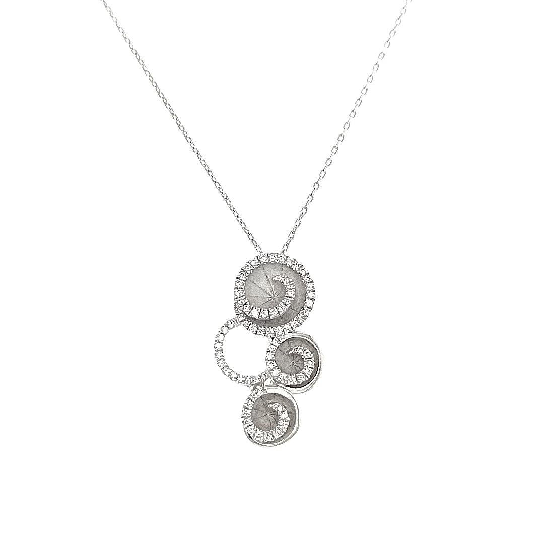 18ct White gold Tiffany & Co diamond bar necklace - Jewellery Finder & Co  Ltd