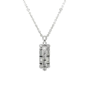 18ct White Gold Charlston Diamond Necklace