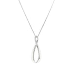 9ct White Gold Figure of 8 Necklace