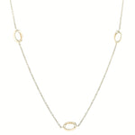 9ct Yellow Gold Open Ellipse Necklace