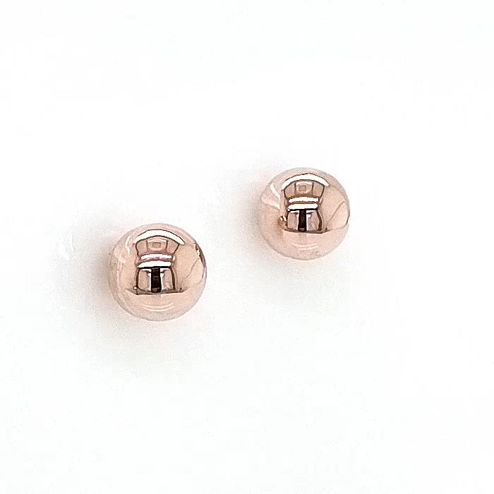 9ct Rose Gold Ball Stud Earrings