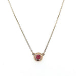 9ct Yellow Gold Ruby Necklace