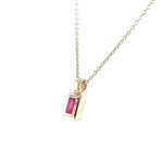 9ct Yellow Gold Ruby Pendant & Chain