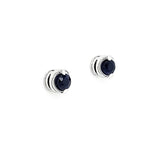 18ct White Gold Madagascan Sapphire Rosabella Stud Earrings