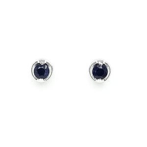 18ct White Gold Madagascan Sapphire Rosabella Stud Earrings