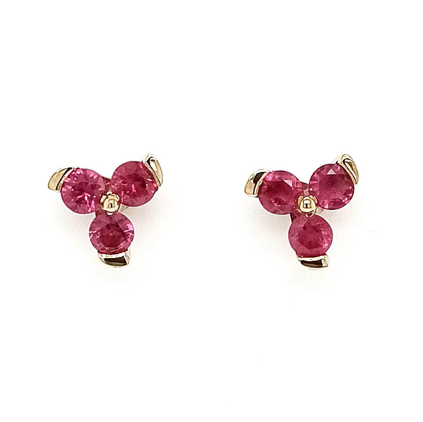 Harry Winston White Gold, Ruby And Diamond Sunflower Petite Stud Earrings  Available For Immediate Sale At Sotheby's