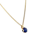 18ct Yellow Gold Sapphire Lotus Pendant & Chain