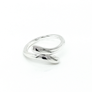 Silver Round Wire X Ring