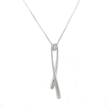Silver Round Wire X Pendant & Chain