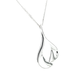 Silver Open Sweep Pendant & Chain