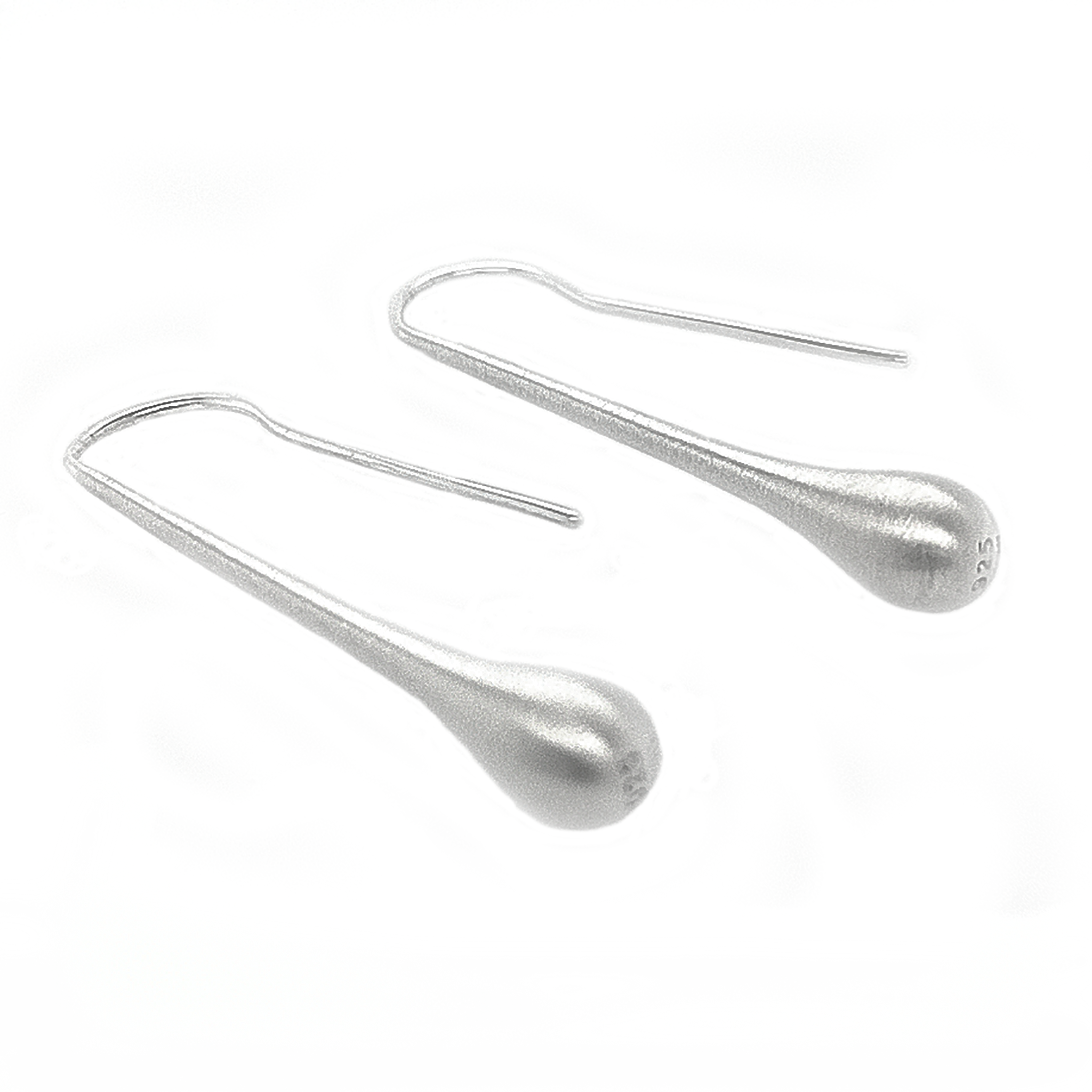 Silver Long Raindrop Earrings