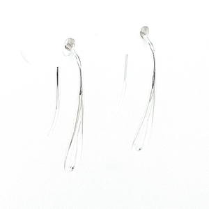 Silver Polished Wire Hook Earrings