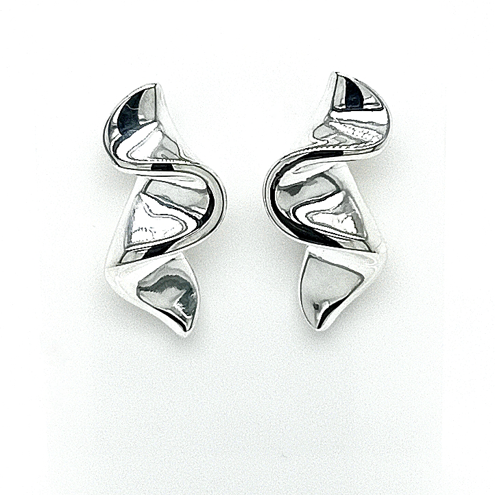 Silver Wave Earrings