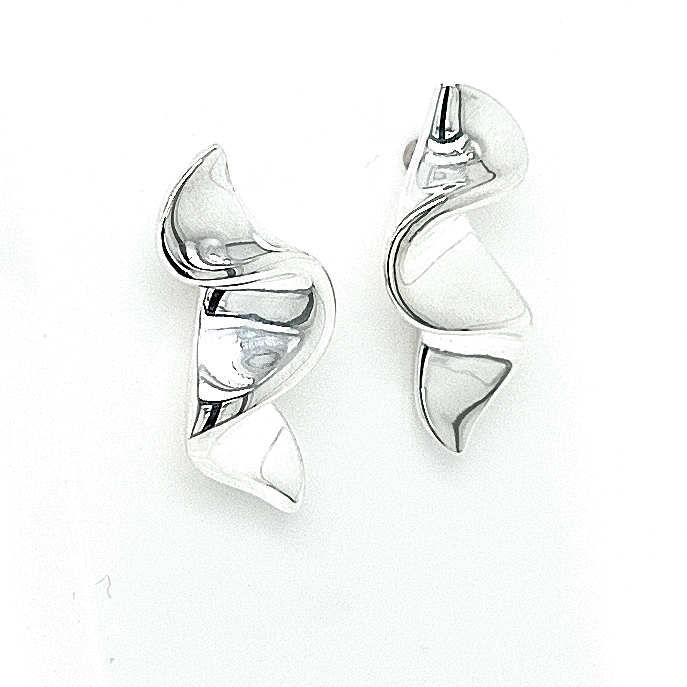 Silver Wave Earrings