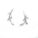 Silver Twig Stud Earrings