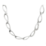 Silver Tear Link Necklace