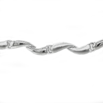 Silver Curve Link Necklace
