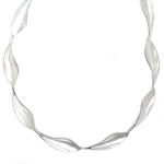 Silver Open Leaf Necklace