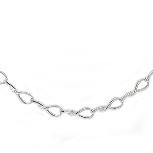 Silver Twist Loop Necklace