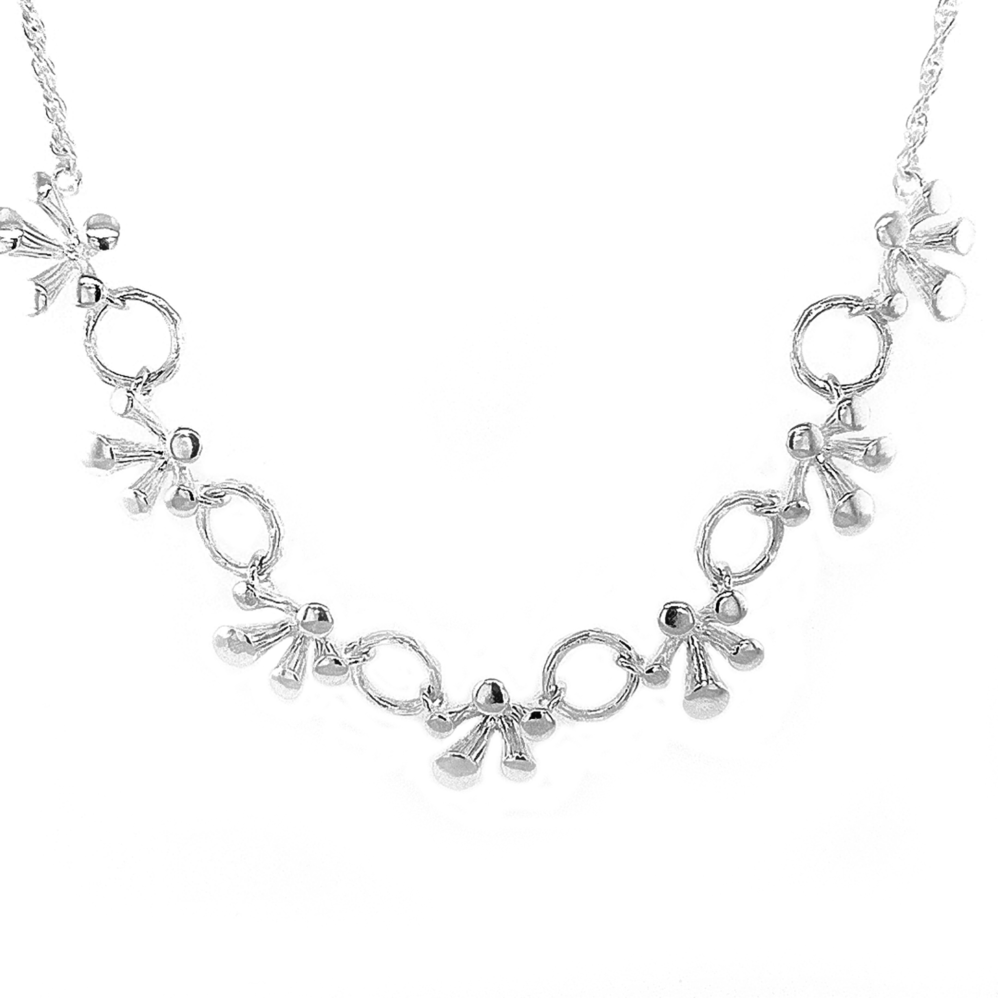 Silver Splat Chain Necklace