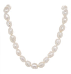 Silver with Rhodium Plating, Freshwater Cultured Keshi Pearl Necklace
