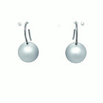 Silver Large Ball Drop Earrings