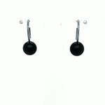 Black Ball Drop Earrings