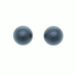 Black Sphere Stud Earrings