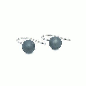 Grey Ball Drop Earrings