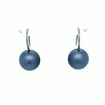 Dark Blue Large Ball Drop Earrings