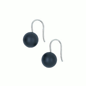 Black Large Ball Drop Earrings