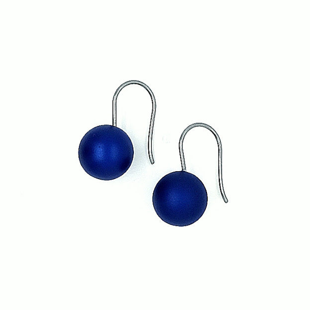 Royal Blue Large Ball Drop Earrings