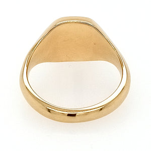 18ct Yellow Gold Soft Square Tapered Signet Ring