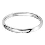 Platinum Mini Ellipse Wedding Ring- Various Widths