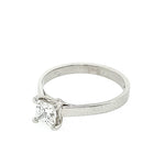 Platinum Princess Diamond 4 Claw Ring