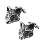 Silver Oxidised Fox & Hare Cufflinks