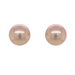 9ct Yellow Gold Natural Freshwater 6.0mm Bouton Stud Earrings