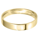 9ct Yellow Gold Mini Demi Ellipse Wedding Ring- Various Widths