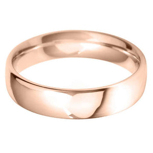 9ct Rose Gold Midi Ellipse Wedding Ring- Various Widths